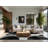 Soft Plush Glenmore Drum Set Modern & Contemporary Abstract Area Rug in Gray – Black Binding-1077142050