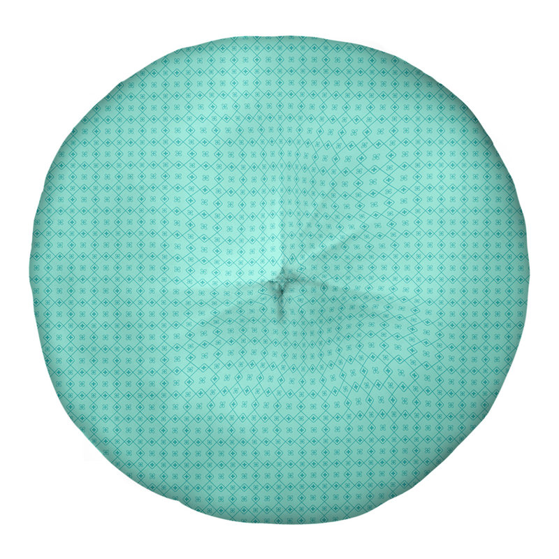 Coussin de sol Katelyn Elizabeth, 26 po x 26 po, Bleu sarcelle
