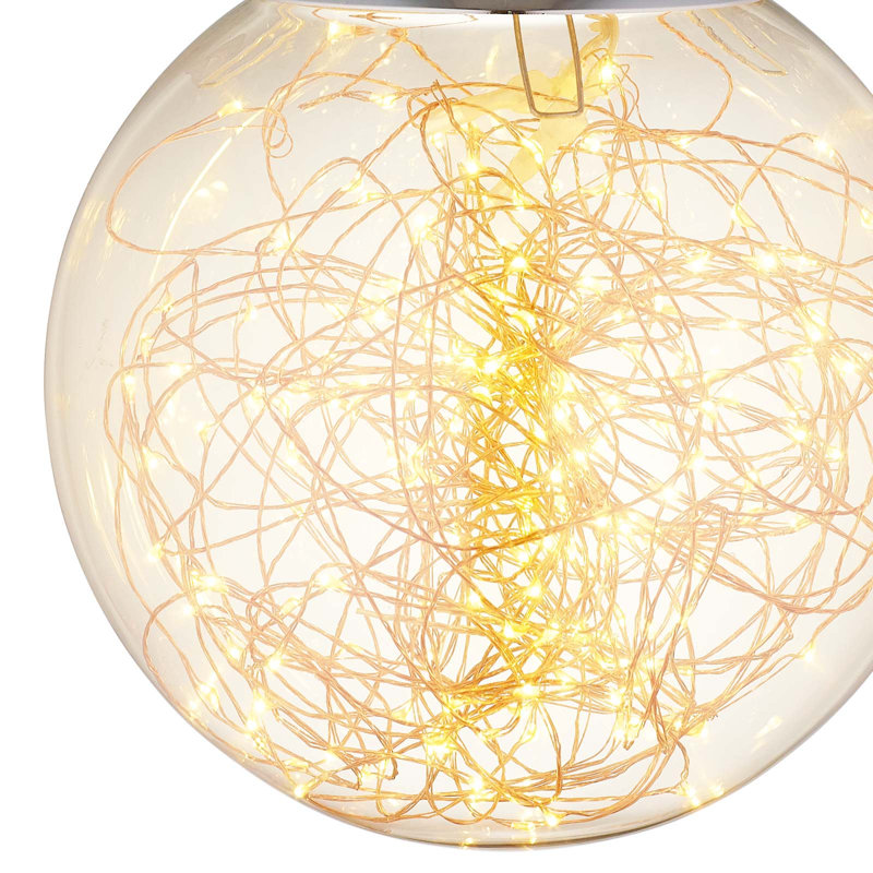 Lustre suspendu en verre Fairy Amber par Modway, H 8 po x l 8 po x L 8 po
