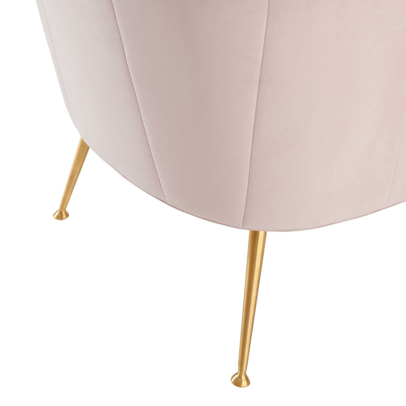 Fauteuil Modway Veronica, Velours rose
