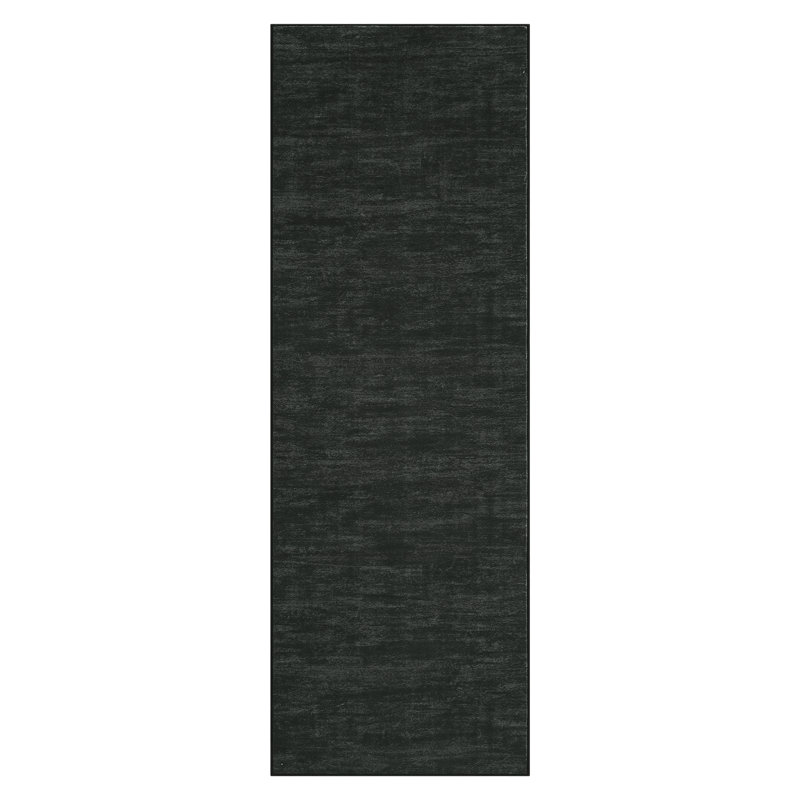 Washable Modern Solid Design Area Rug, Low Pile Non-Slip Rug for Entryway, Bedroom, Kitchen, Runner 2' x 8'