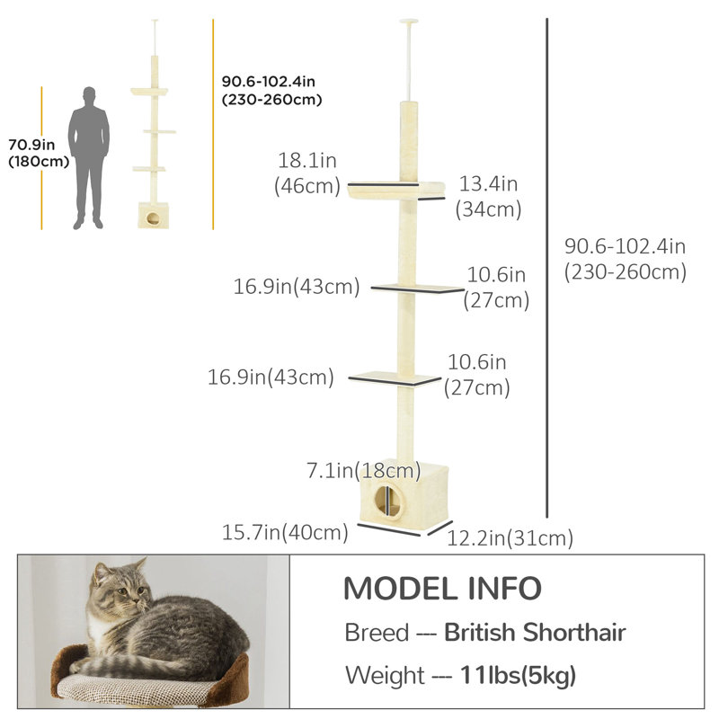 Arbre à chat 102,4 po H Dujon