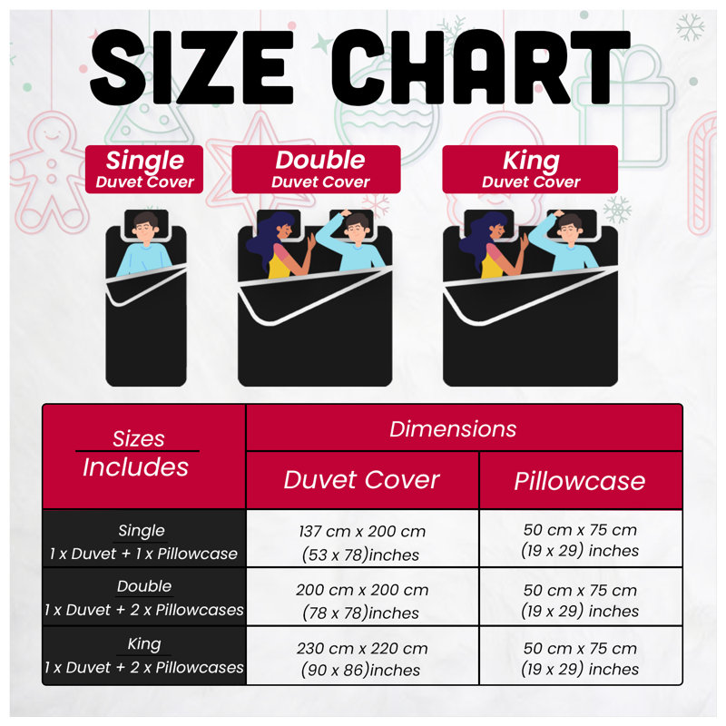 Duvet Cover with Pillowcases Included, 135 x 200 cm Duvet Cover + 1 Standard Pillowcase
