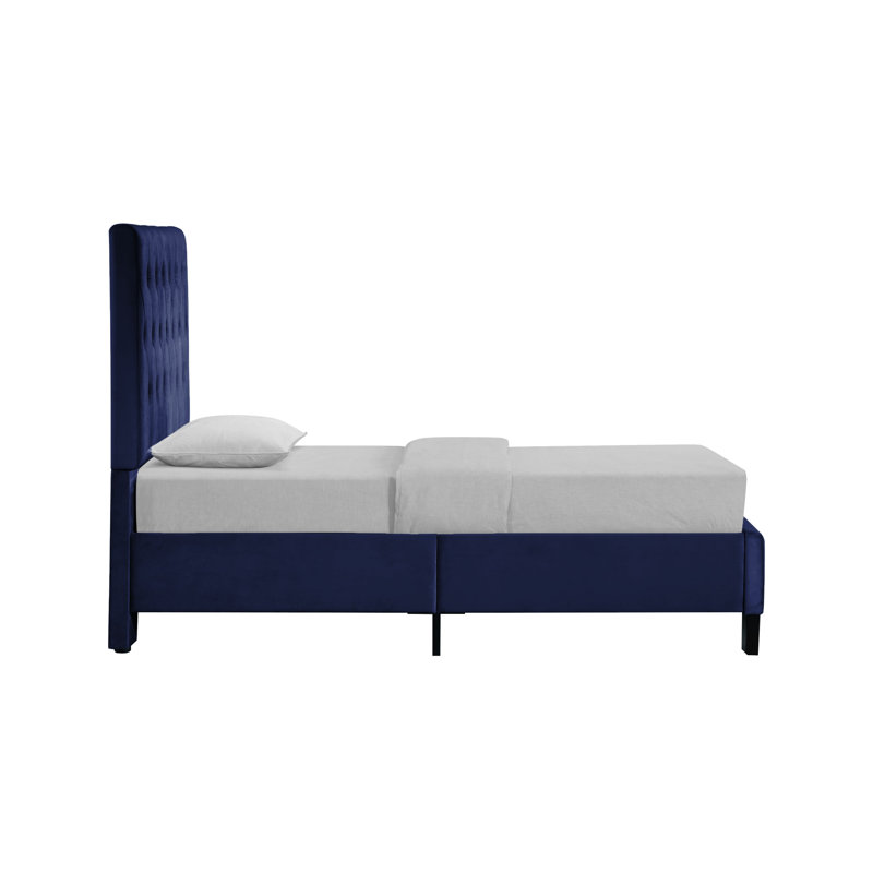 Lit tapissier, Blue, Simple