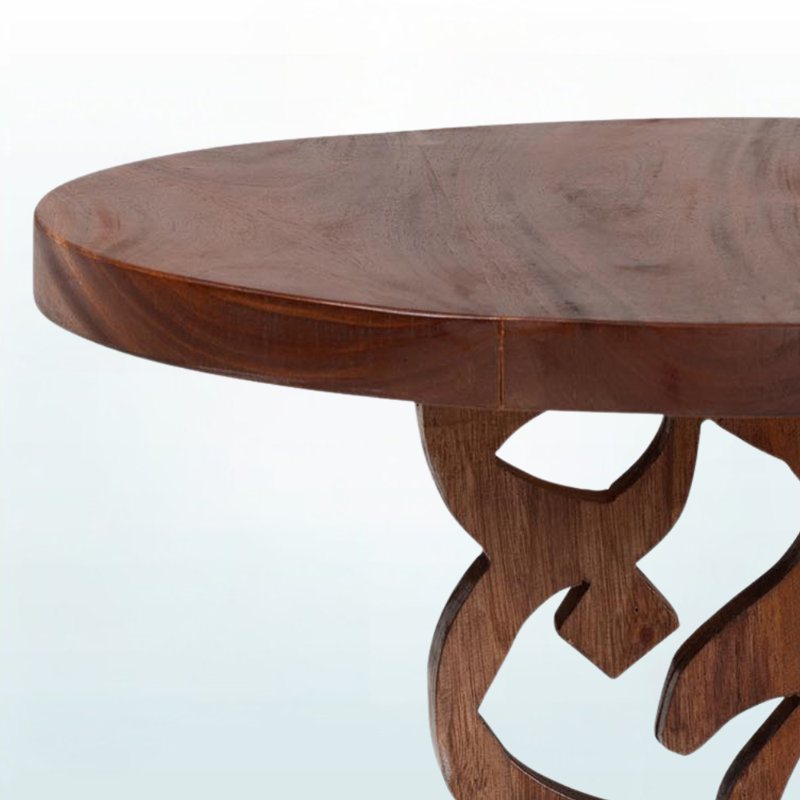 Harrell Pedestal Base With Round Tabletop Nightstand