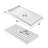 48" X 36" Square White Shower Base Center Drain, Non-Slip Design