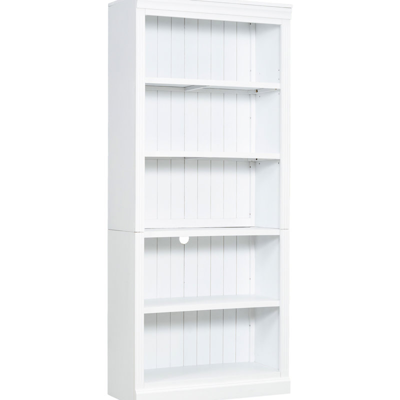 Ensemble de 5 bibliothèques avec tablettes réglables et à DEL, en bois massif, convenant aux travaux, bande blanche, cadre, bureau, beige et jaune