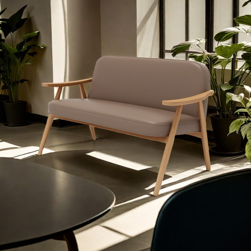 Banc de restaurant moderne et simple (ensemble de 2)., Brun