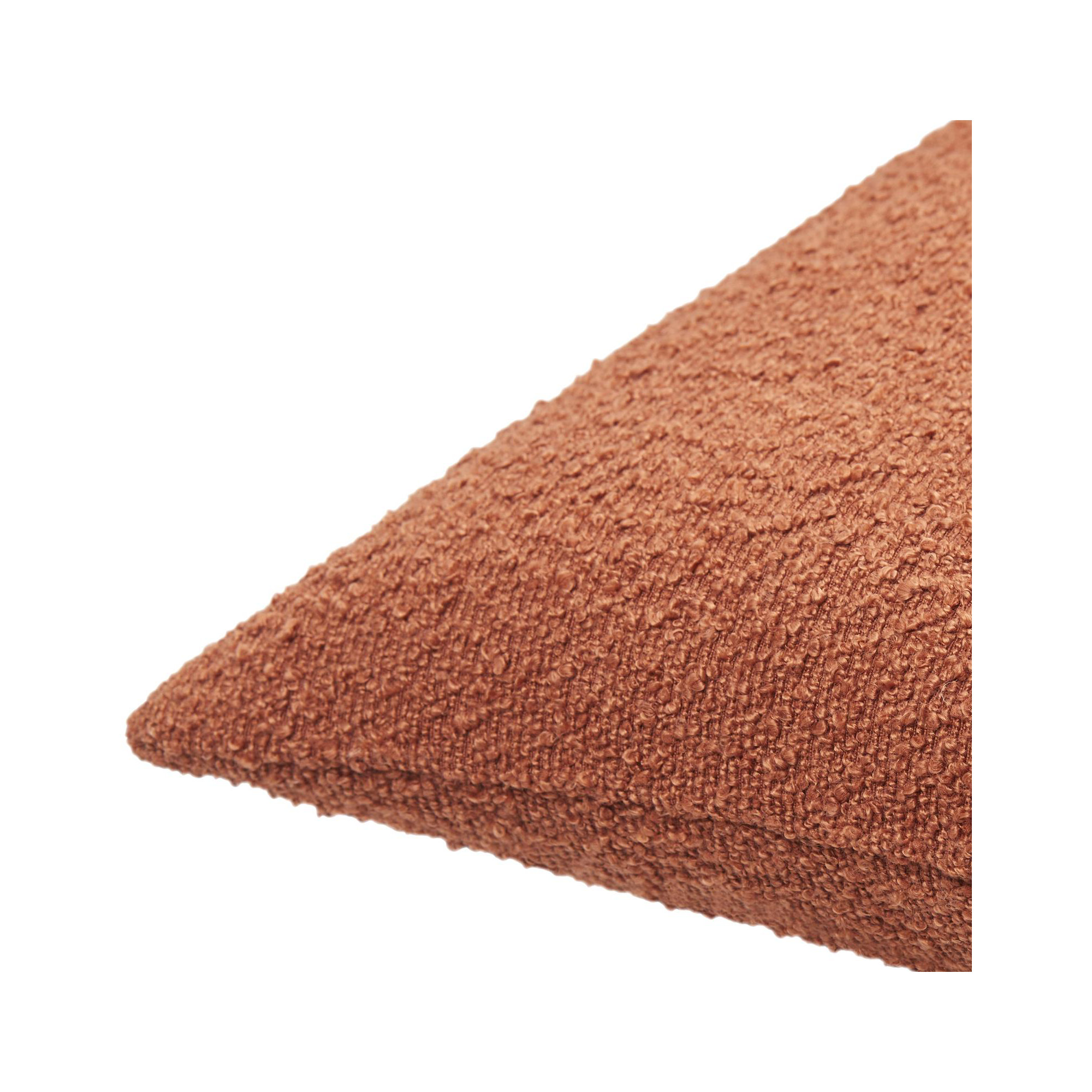 Amalfi Boucle Throw Pillow, Rust, Down, 18" x 18"