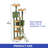 Multi-Level Cactus Cat Tree Tower with Perches, Condos, and Scratching Posts