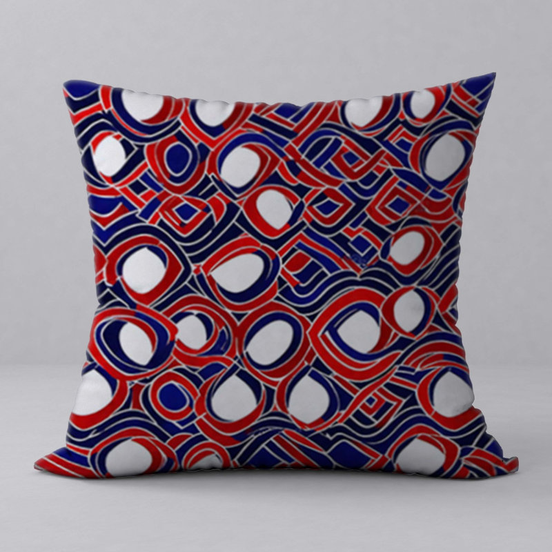 Abstract Reversible Throw Pillow, 22"x22"