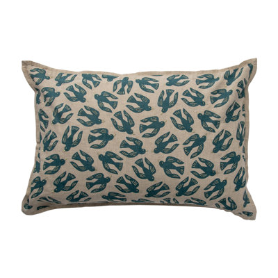 Embroidered Down Throw Pillow