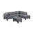 104.5" Upholstered Sofa,Chaise & Ottoman