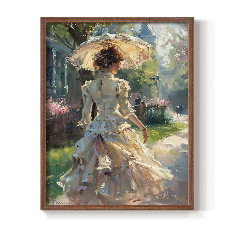 «WOMEN Series DCCV», reproduction encadrée - bois massif, H 11 po x l 9 po, Noyer