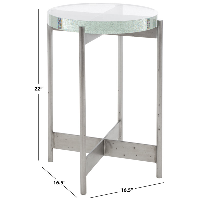 Aurlie Glass Top End Table