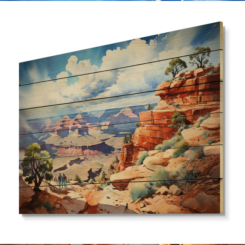 Nevada Canyon Landscape - impression sans cadre sur bois, H 30 po x l 40 po x P 0,78 po