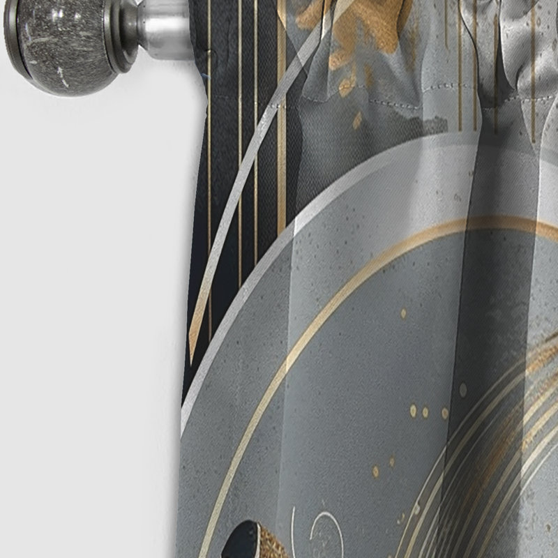 Ayanna - Abstract Marble Marble Blackout Curtain - 1 Panels, 52" W x 120" L