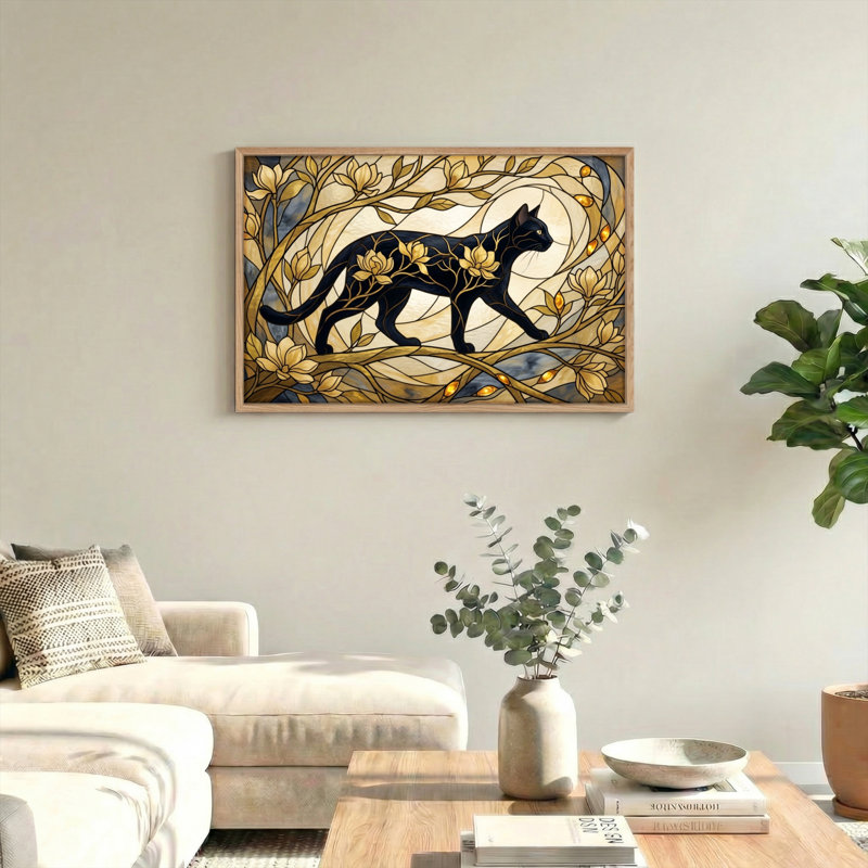 Ensemble de 1 tableau sur toile en vitrail, 32"H x 48"W, Natural
