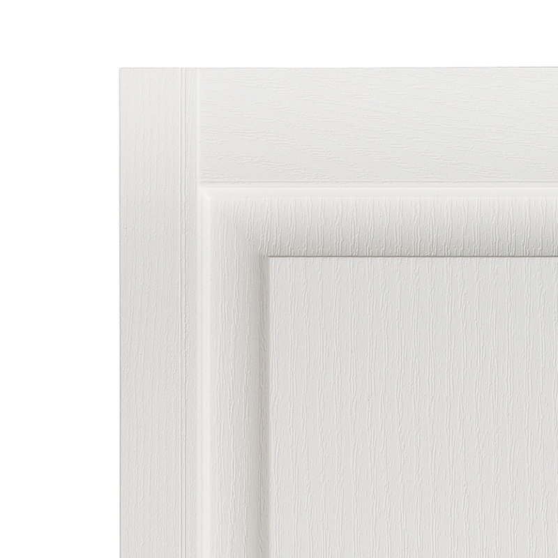 White Polypropylene Raised Panel Exterior Shutters, 15'' x 47''