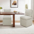 Chaise d'appoint rembourrée avec roulettes Alayaa