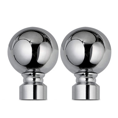 Heavy-Duty Adjustable Curtain Pole with Finials