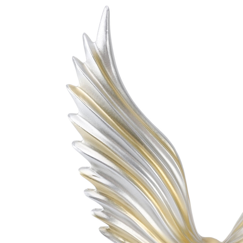 Résine aigle figurine décorative abstraite aile statue sculpture ornement artisanat bureau décoration or, Gold
