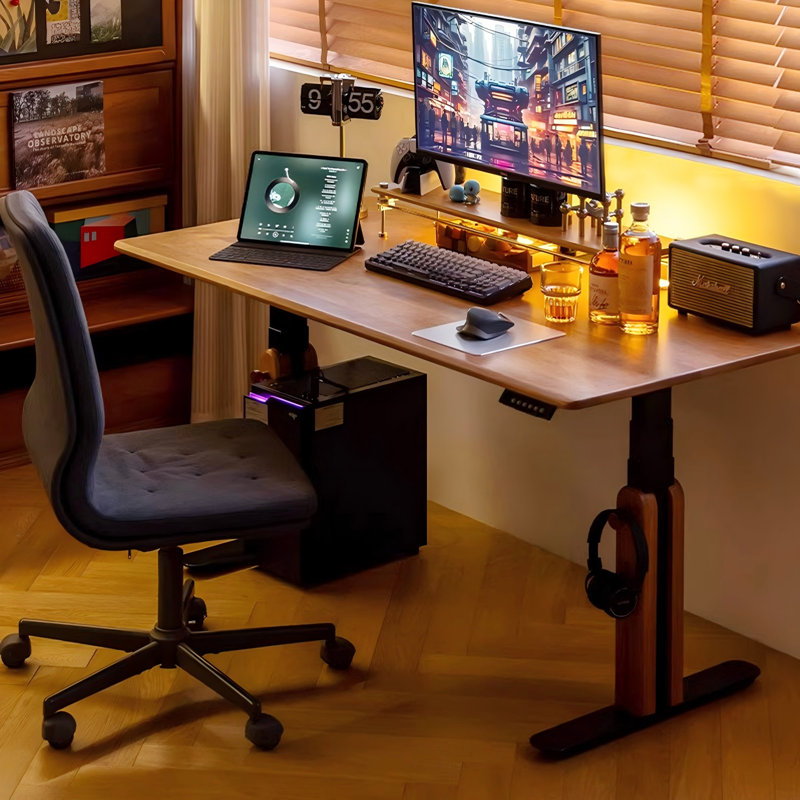 Bureau réglable électrique 70,87 po, 24.41" H x 70.87" W x 29.53" D