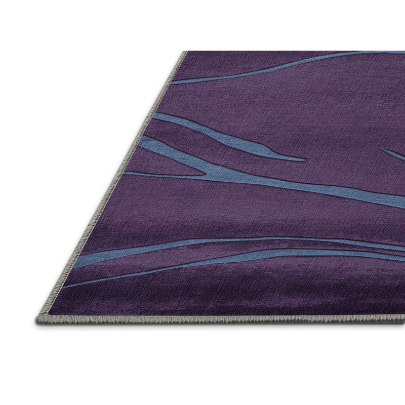 Tapis mauve lavable à la machine, Rectangle 5 pi x 7 pi