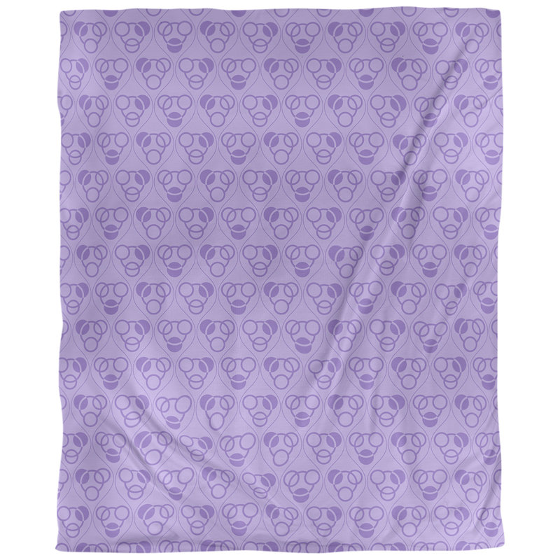 Tissu de cercles et d’ondulations, Mauve, L 56 po x l 36 po, Polyester filé