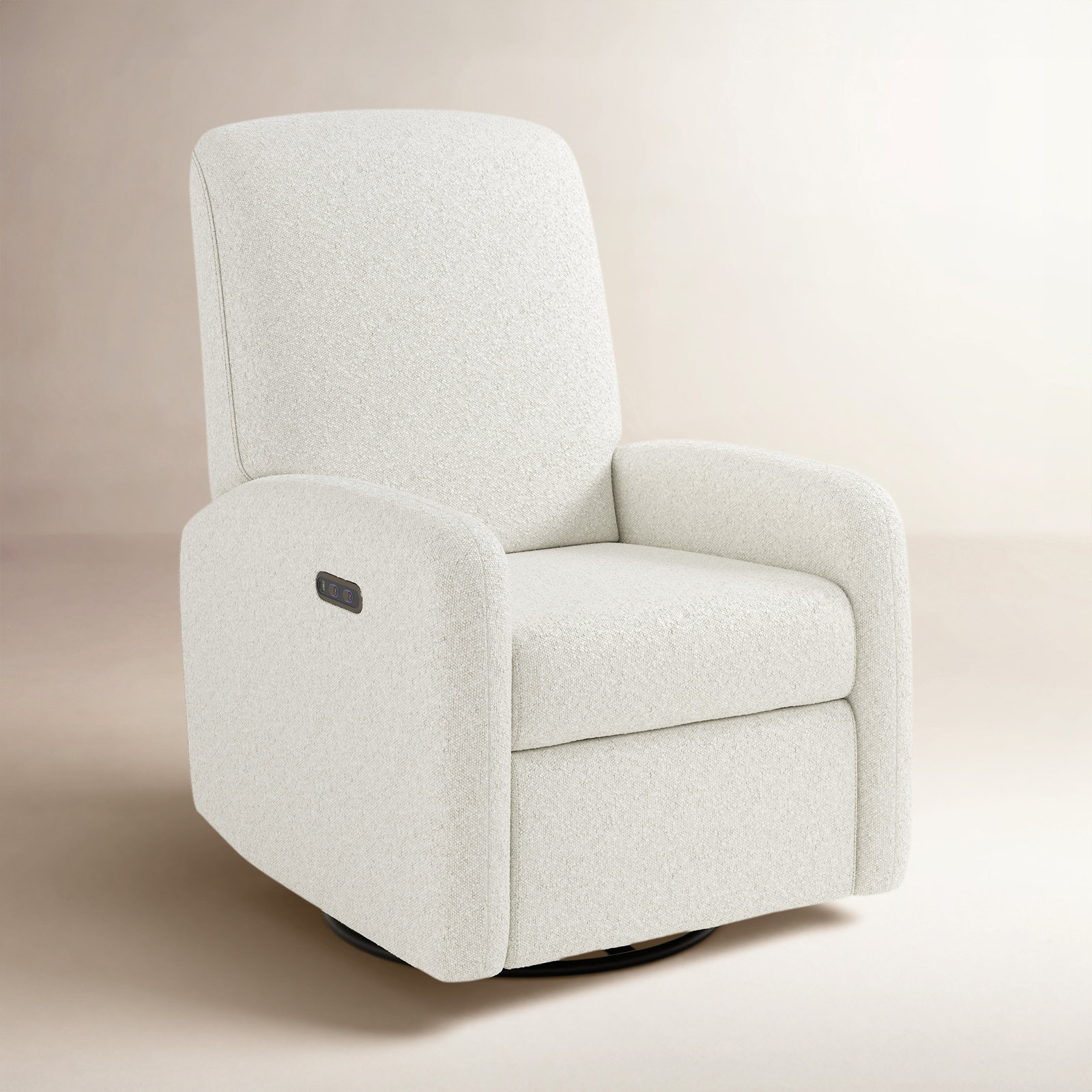 Bellwood Swivel Nursery Chair, Ivory Boucle