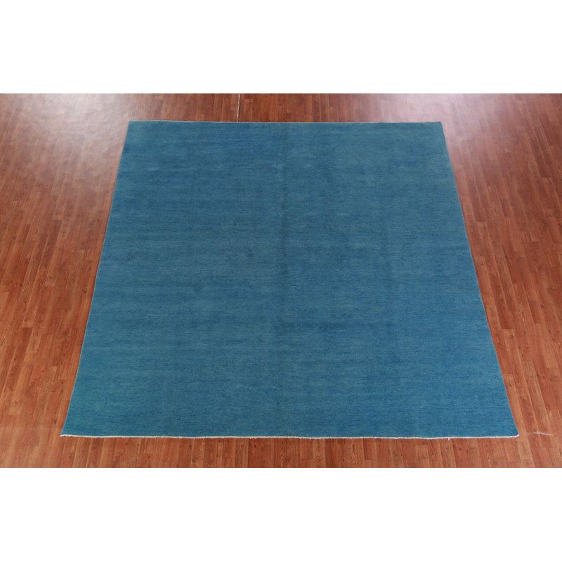 Tapis bleu ciel / carré Gabbeh 10 x 10