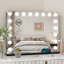 Makeup Mirror with 3 Color Lights, 80×63cm Large Lighted Vanity Mirror with 18 Dimmable LED Bulbs-644281079