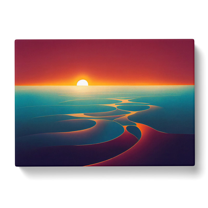 Angelical Seascape At Sunset - Wrapped Canvas, 40cm H x 60cm W x 3cm D