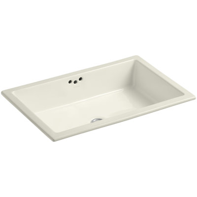 Kathryn® Vitreous China Rectangular Undermount Bathroom Sink with Overflow