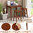3-Piece Bar Table Set with Pub Table and 2 Saddle Stools
