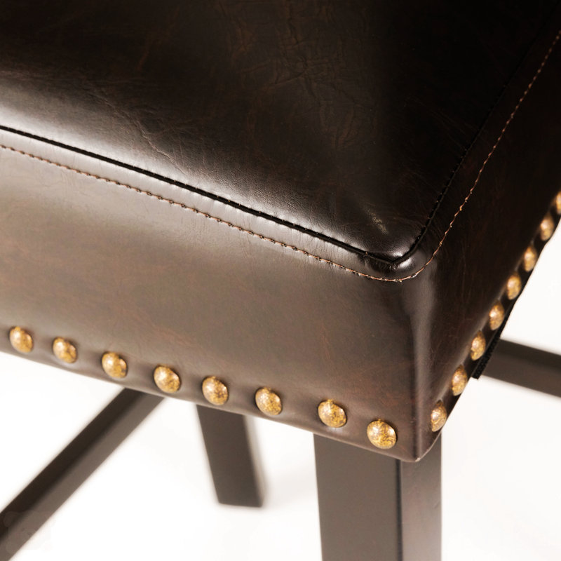 Tabouret de bar 30,5 po Tewksbury, Similicuir brun, Espresso