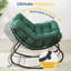 Fauteuil à bascule vert clair avec repose-pieds-1953122983