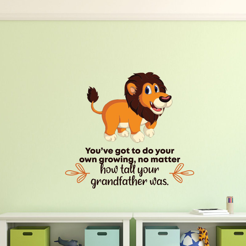 Décalcomanie murale en vinyle «Growing Lion», H 20 po x l 20 po