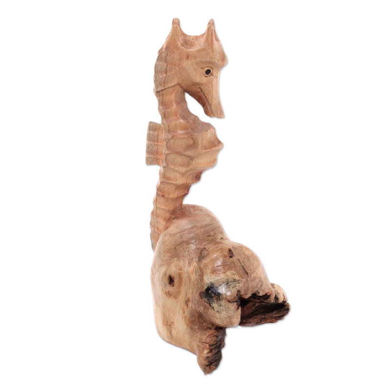 Figurine en bois hippocampe Urbana