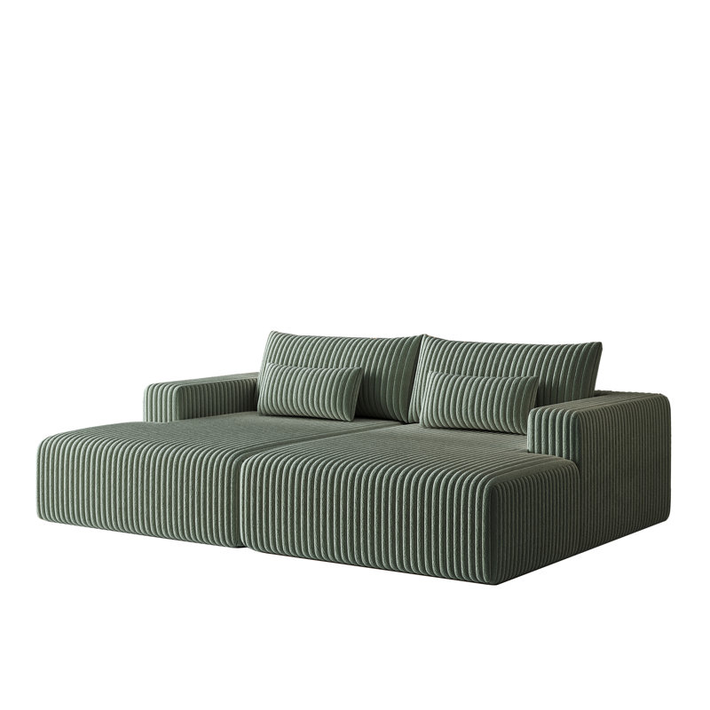 Méridienne surdimensionnée de 102 po, Beige, H 36 po x l 102 po x P 75 po