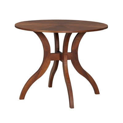 39.4 Inch Round Walnut Table With Timeless Elegance, Tapered Leg Design, Good For Open - Concept Breakfast Areas 39.4" Dining Classical Base, Hand Rubbed Look, Intimate