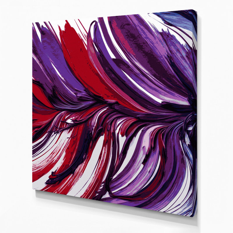 «Lyrical Abstraction 68», art mural sur toile rouge, H 12 po x l 12 po