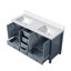 Meuble-lavabo double avec comptoir en quartz