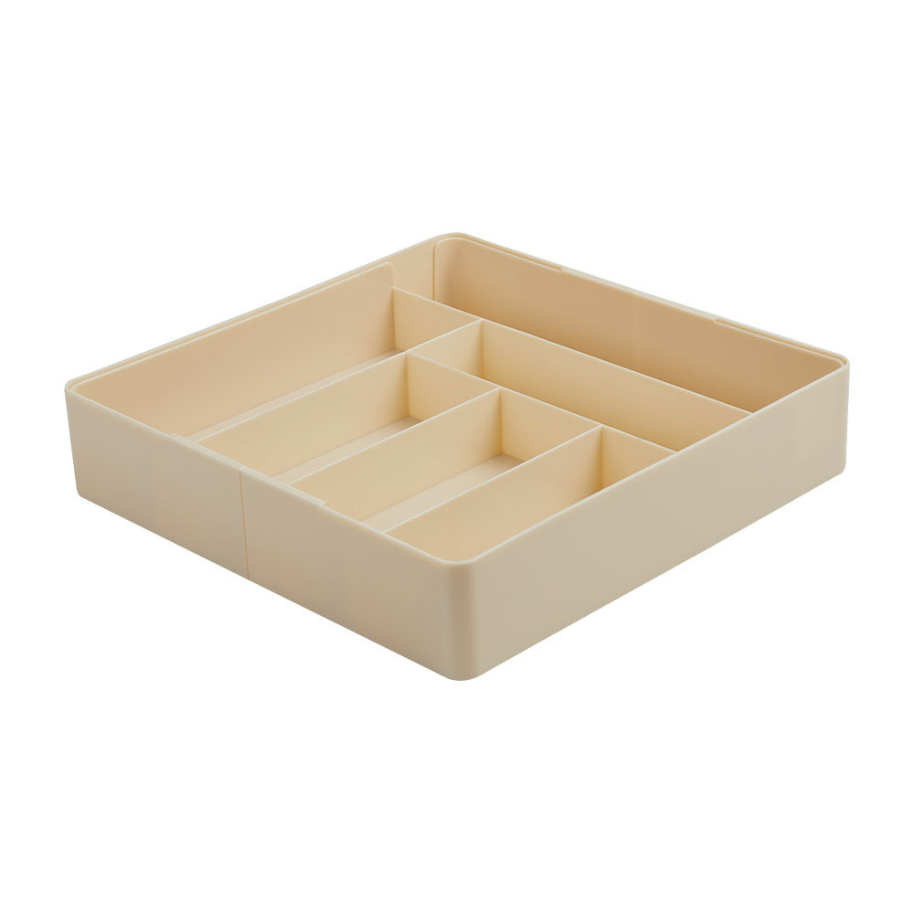 Adjustable Clear Drawer Organiser Tray with 6 Compartments