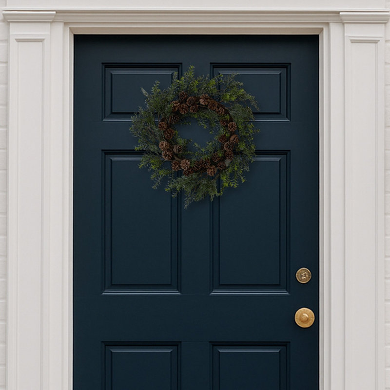 Cedar Grass and Pine Cone Wreath UV