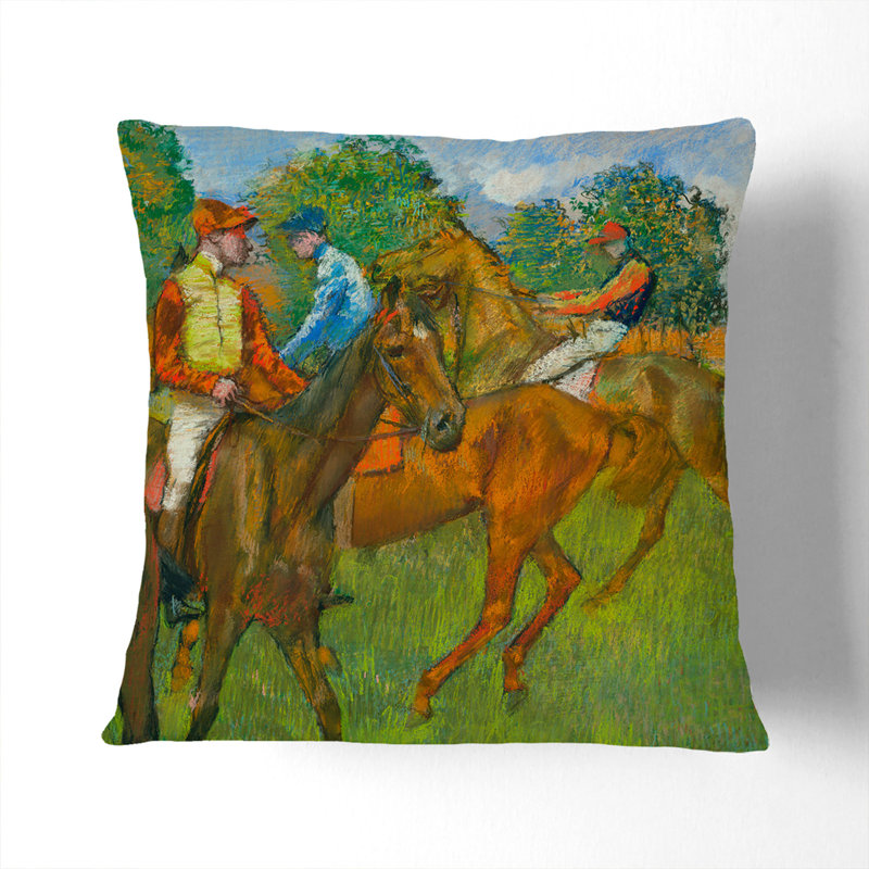 Before The Race Square Throw Cushion, 40cm H x 40cm W x 15cm D
