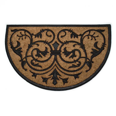 Paillasson demi-cercle à volutes