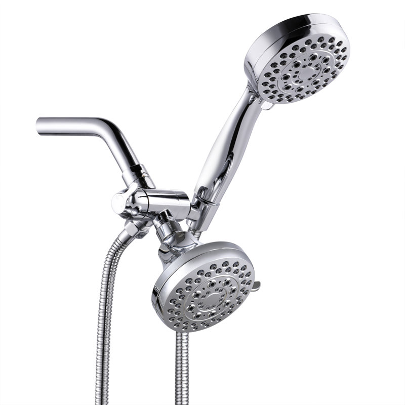 Pomme de douche massage / jet réglable à double tête de douche à main 2,5 GPM GPM avec aération