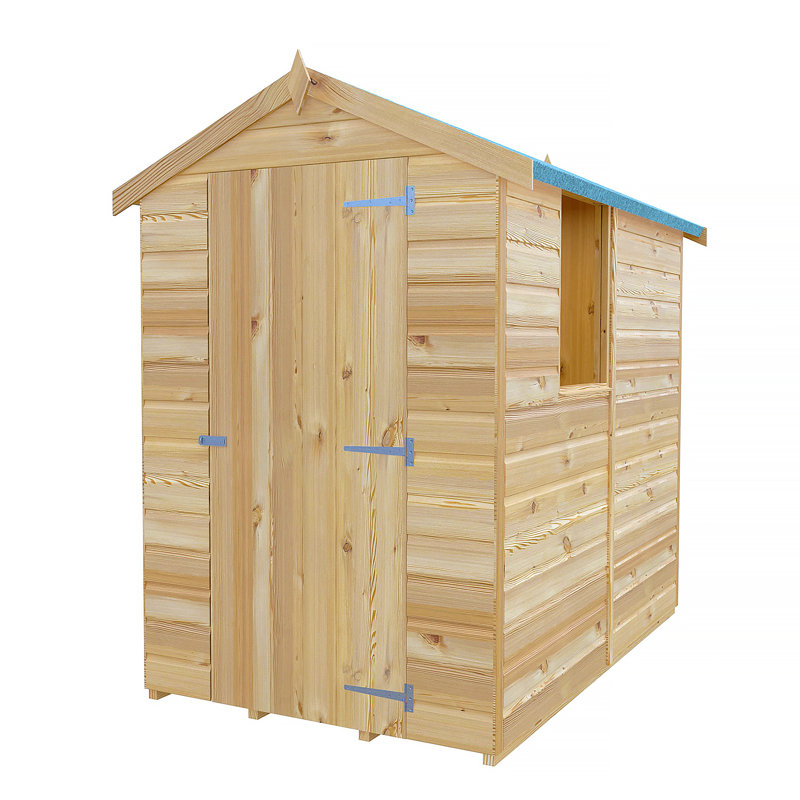 Peia 4 Ft. W x 6 Ft. D Shiplap Apex Wooden Tool Shed, No