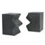 Table d'appoint MGO, ensemble de 2 tables d'appoint rectangulaires d'extérieur, tabourets de jardin décoratifs pour l'extérieur et table d'appoint